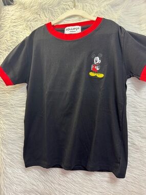 Kids Black & Red Mickey Tee